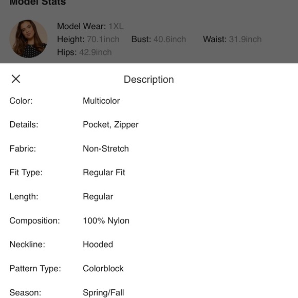 SHEIN Plus Cut And Sew O-Ring Zipper Hoodie Jacket - Picture 6 of 9